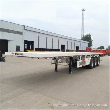 Low price Trailer New 3 Axle 20ft 40ft Container Flatbed Semi Trailer For Sale
